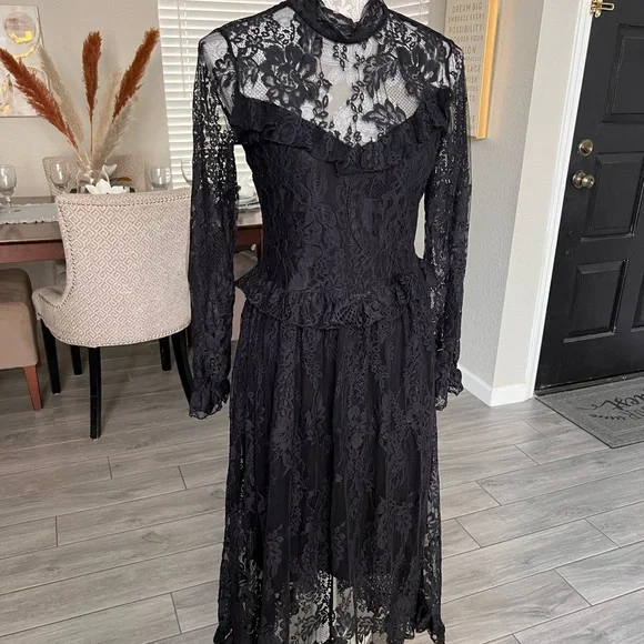 Y.A.S black mock neck dress Sz m